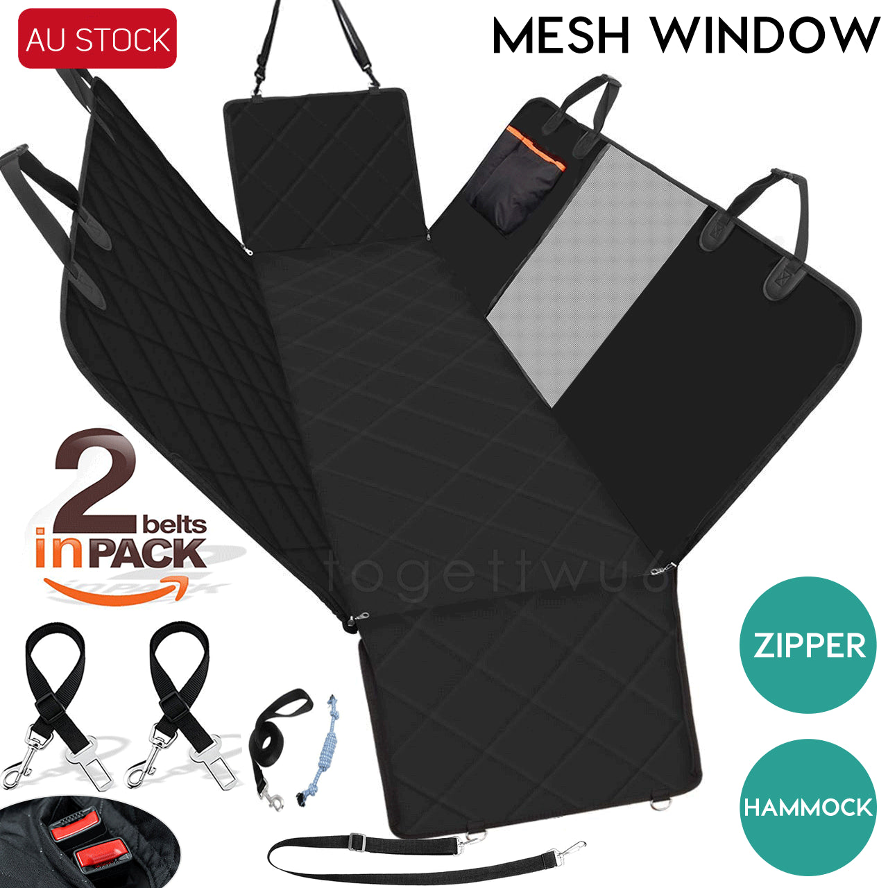 Luxury Waterproof Pet Car Seat Cover Hammock - Non-Slip Protector for Dogs and Cats