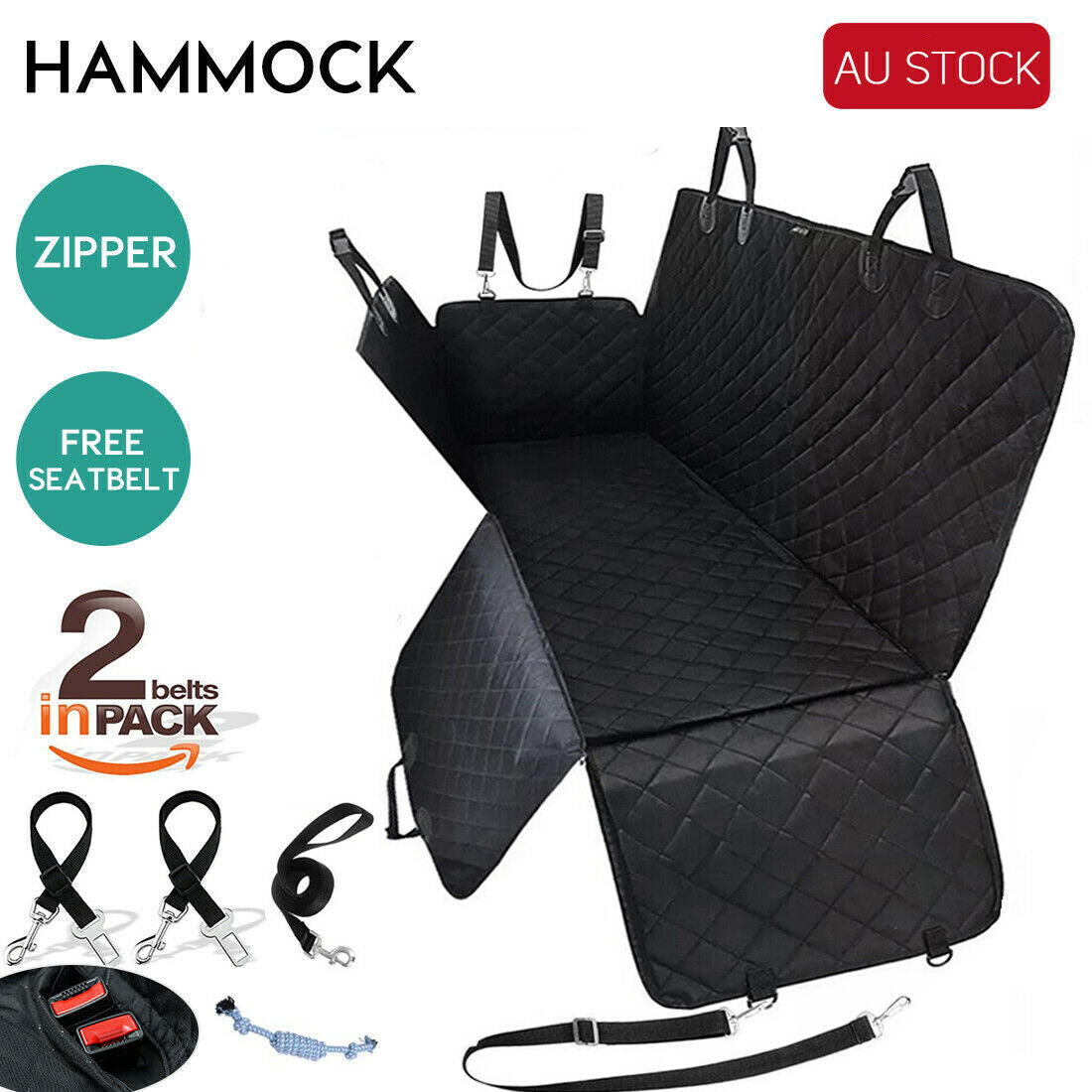 Luxury Waterproof Pet Car Seat Cover Hammock - Non-Slip Protector for Dogs and Cats