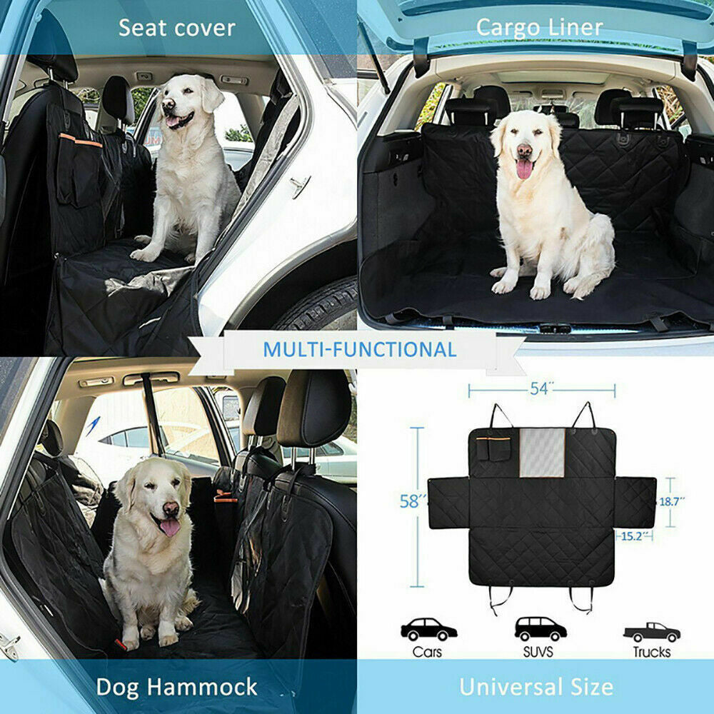 Luxury Waterproof Pet Car Seat Cover Hammock - Non-Slip Protector for Dogs and Cats