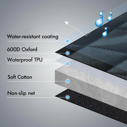 Luxury Waterproof Pet Car Seat Cover Hammock - Non-Slip Protector for Dogs and Cats